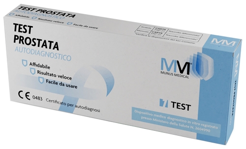 TEST PROSTATA AUTODIAGNOSTICO MUNUS MEDICAL RILEVAZIONE ANTIGENE PROSTATICO SPECIFICO IN CAMPIONI DI SANGUE INTERO