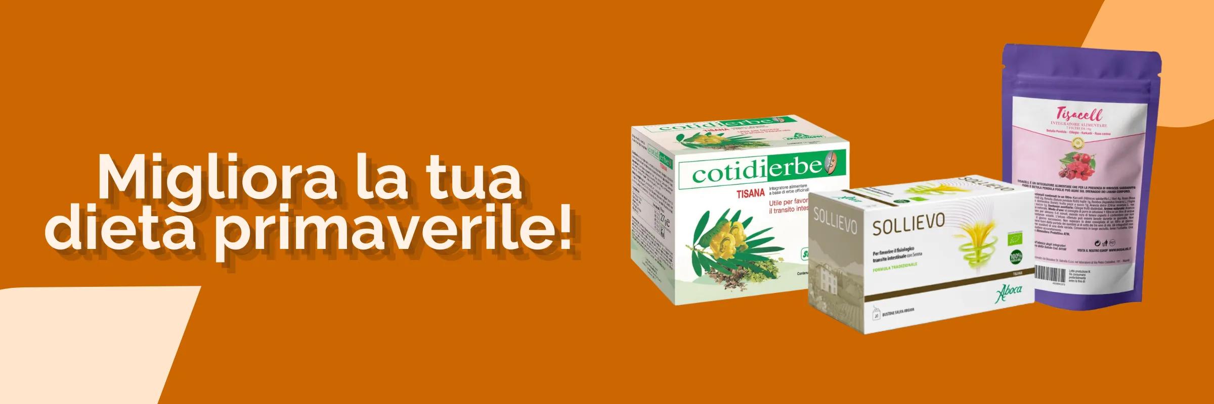 Migliora la tua dieta primaverile con Aboca Sedivitax e Tisacell