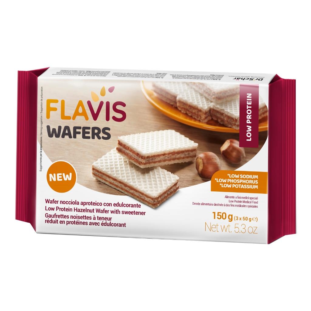 FLAVIS WAFERS NOCCIOLA APROTEICO 3 PORZIONI DA 50 G