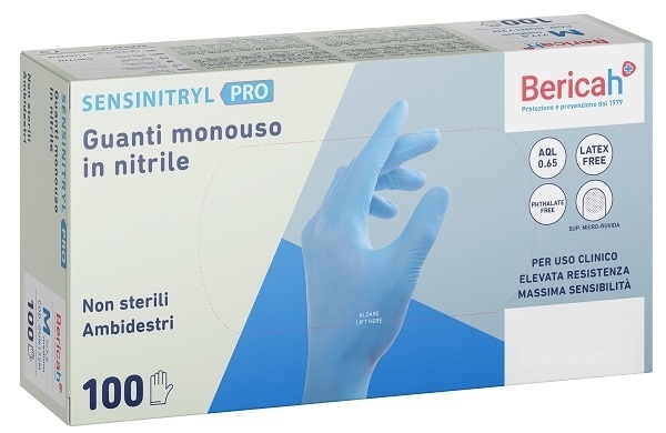 GUANTO MONOUSO SENSINITRYL PRO IN NITRILE SMALL 100 PEZZI
