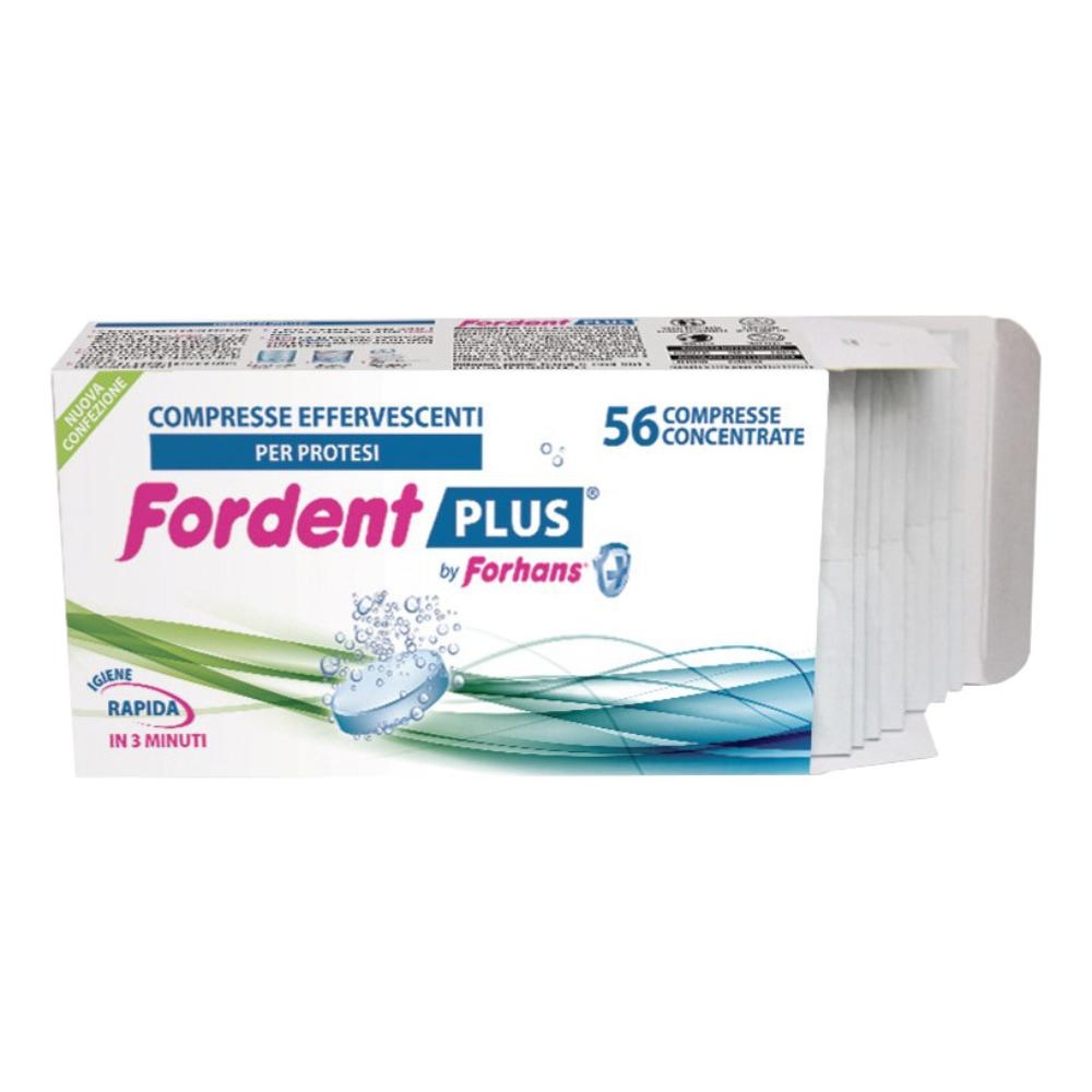 FORDENT PLUS 56 COMPRESSE CONCENTRATE PER DENTIERE E APPARECCHI ORTODONTICI