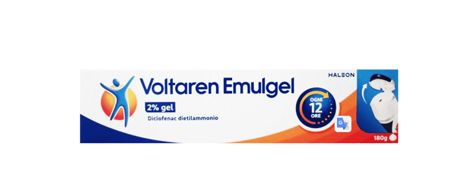 Novartis Voltaren Emulgel 2% Antinfiammatorio Locale Diclofenac per Dolori Muscolari e Dolori Articolari, 180g