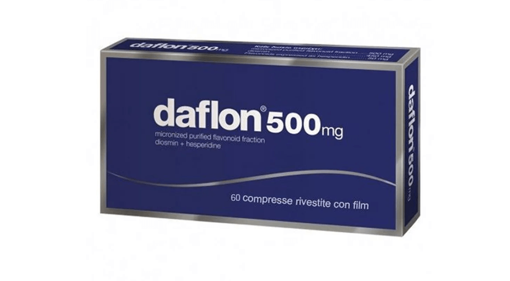 Daflon 500mg Compresse per Insufficienza Venosa, 60 Compresse Rivestite