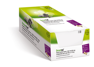 DRONTAL MULTI AROMA CARNE 150/144/50 MG COMPRESSE PER CANI FINO A 10 KG