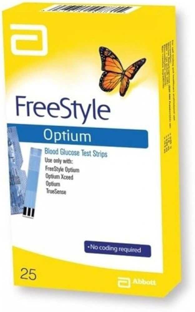STRISCE MISURAZIONE GLICEMIA FREESTYLE OPTIUM TEST STRIPS 25 PEZZI