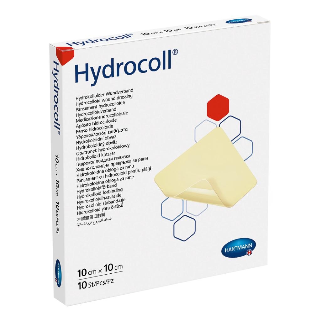 MEDICAZIONE IDROCOLLOIDALE HYDROCOLL ASSORBENTE 10X10CM 10 PEZZI