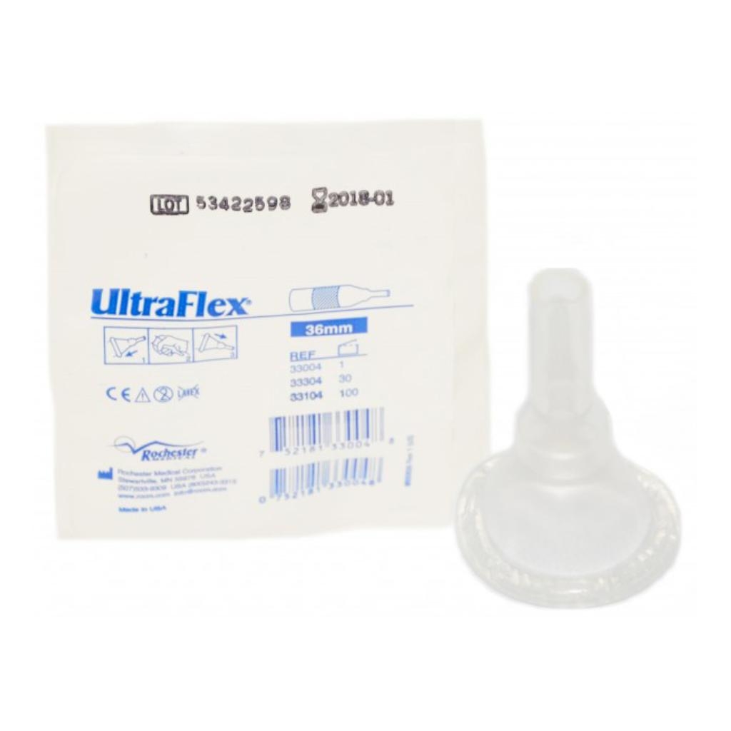 CATETERE ESTERNO MASCHILE SILKOKONDOM ULTRAFLEX AUTOADESIVO IN SILICONE TRASPARENTE MISURA 25 MM LUNGHEZZA 8 CM 30 PEZZI