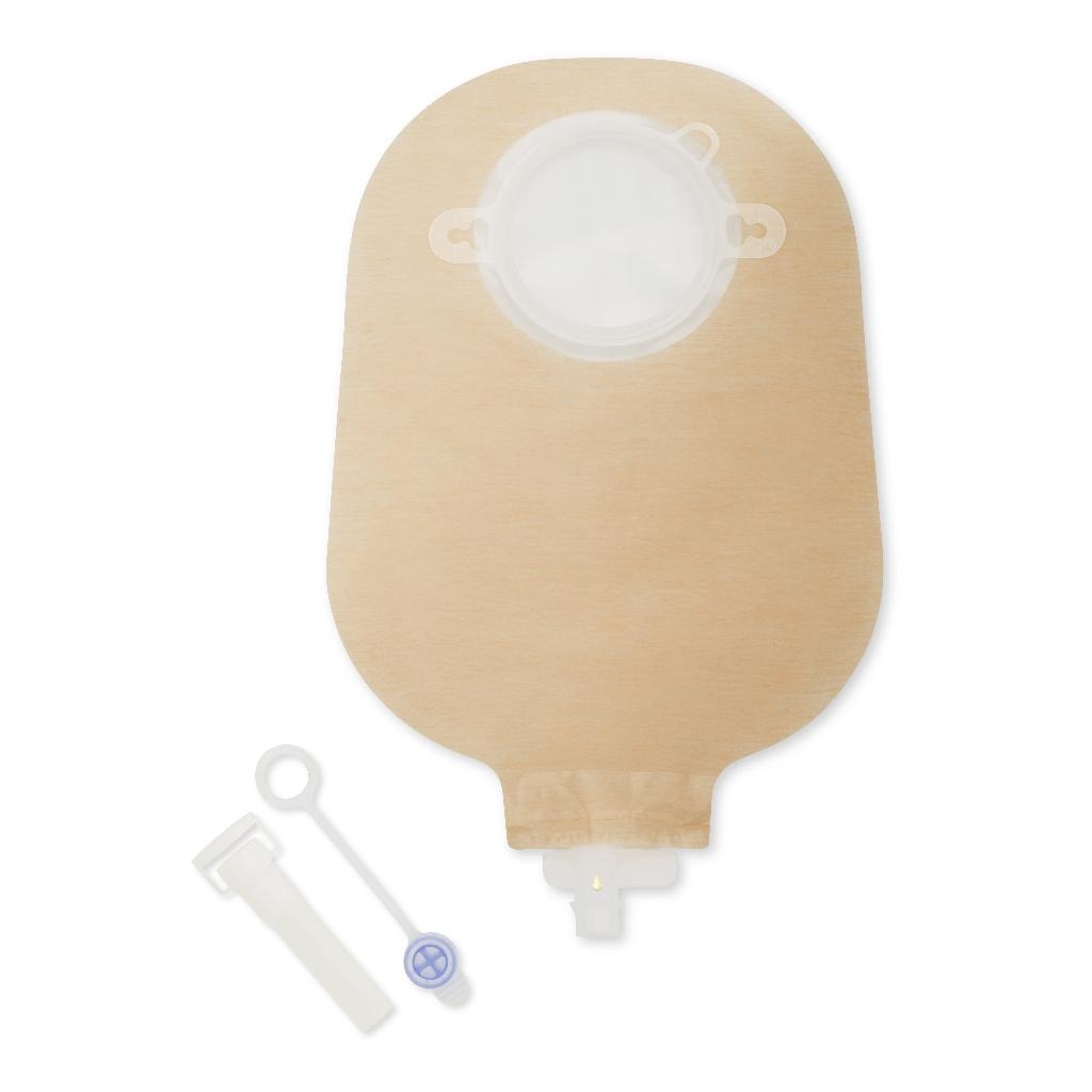 SACCA PER UROSTOMIA DANSAC NOVA 2 ANATOMICA TRASPARENTE MIDI CON RUBINETTO DI CHIUSURA DI SICUREZZA 55MM 10 PEZZI + 1 ADATTATORE E 10 TAPPINI ESTERNI