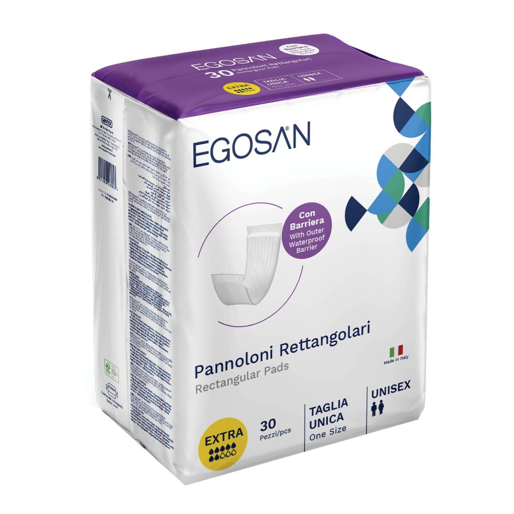 PANNOLINO RETTANGOLARE CON BARRIERA EXTRA EGOSAN 30 PEZZI