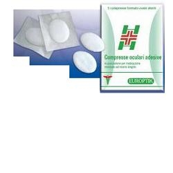 COMPRESSA OCULARE STERILE ADESIVA IN PURO COTONE PER MEDICAZIONE MONOUSO AD INCARTO SINGOLO EUROPTIK 5 PEZZI