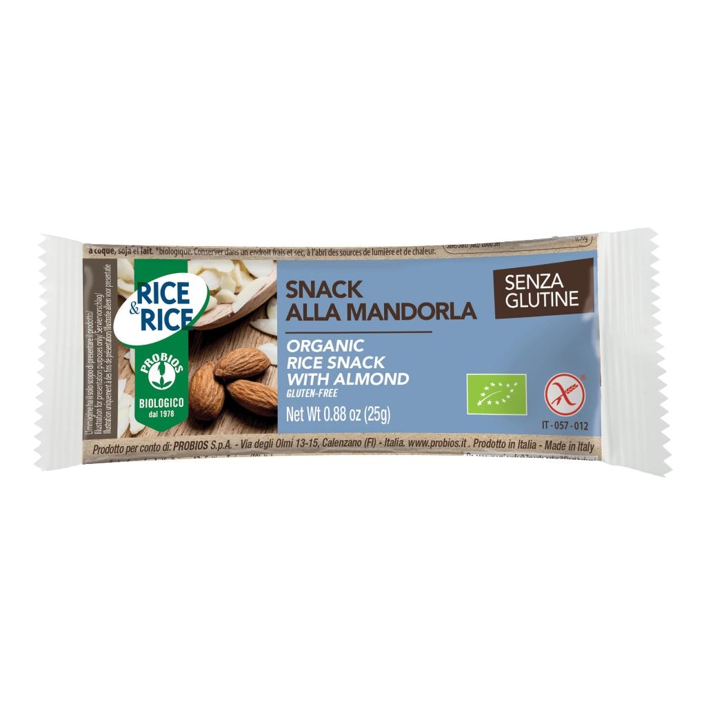 RICE&RICE SNACK DI RISO ALLA MANDORLA 25 G SENZA LIEVITO