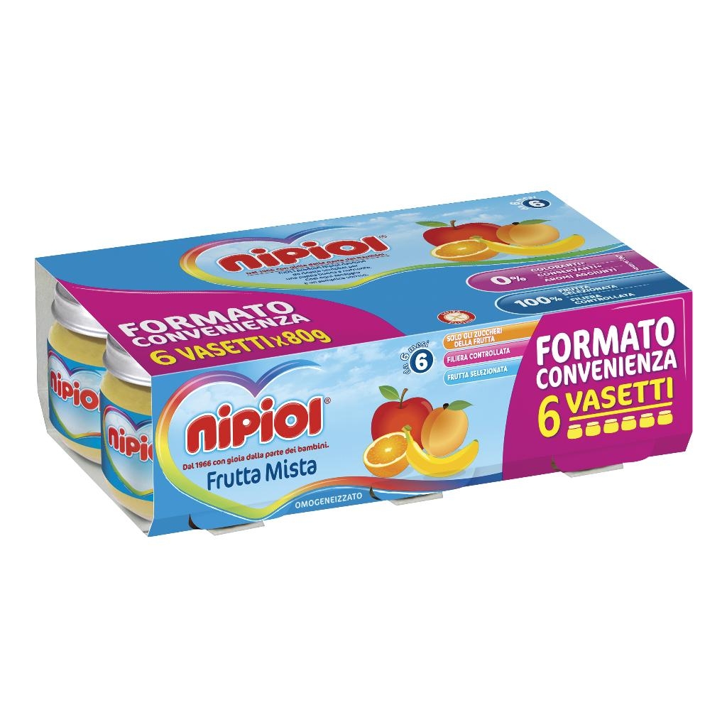 NIPIOL OMOGENEIZZATO FRUTTA MISTA 120 G X 2 PEZZI