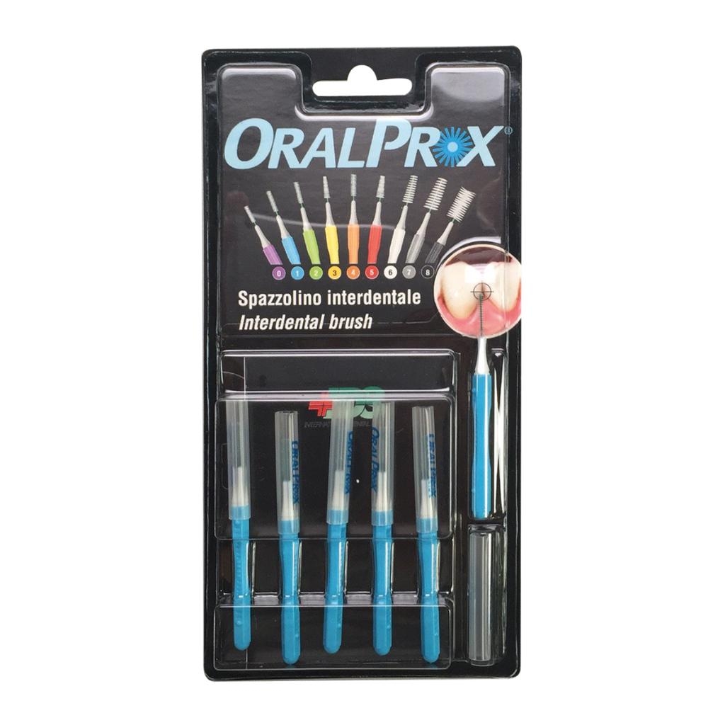 ORALPROX BLISTER DA 6 SPAZZOLINI INTERDENTALI MISURA 1 COLORE AZZURRO