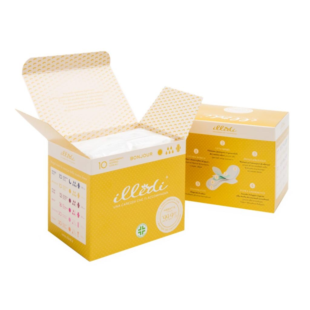 ILLEDI BONJOUR ASSORBENTI GIORNO 10 CON ALI 12 PEZZI