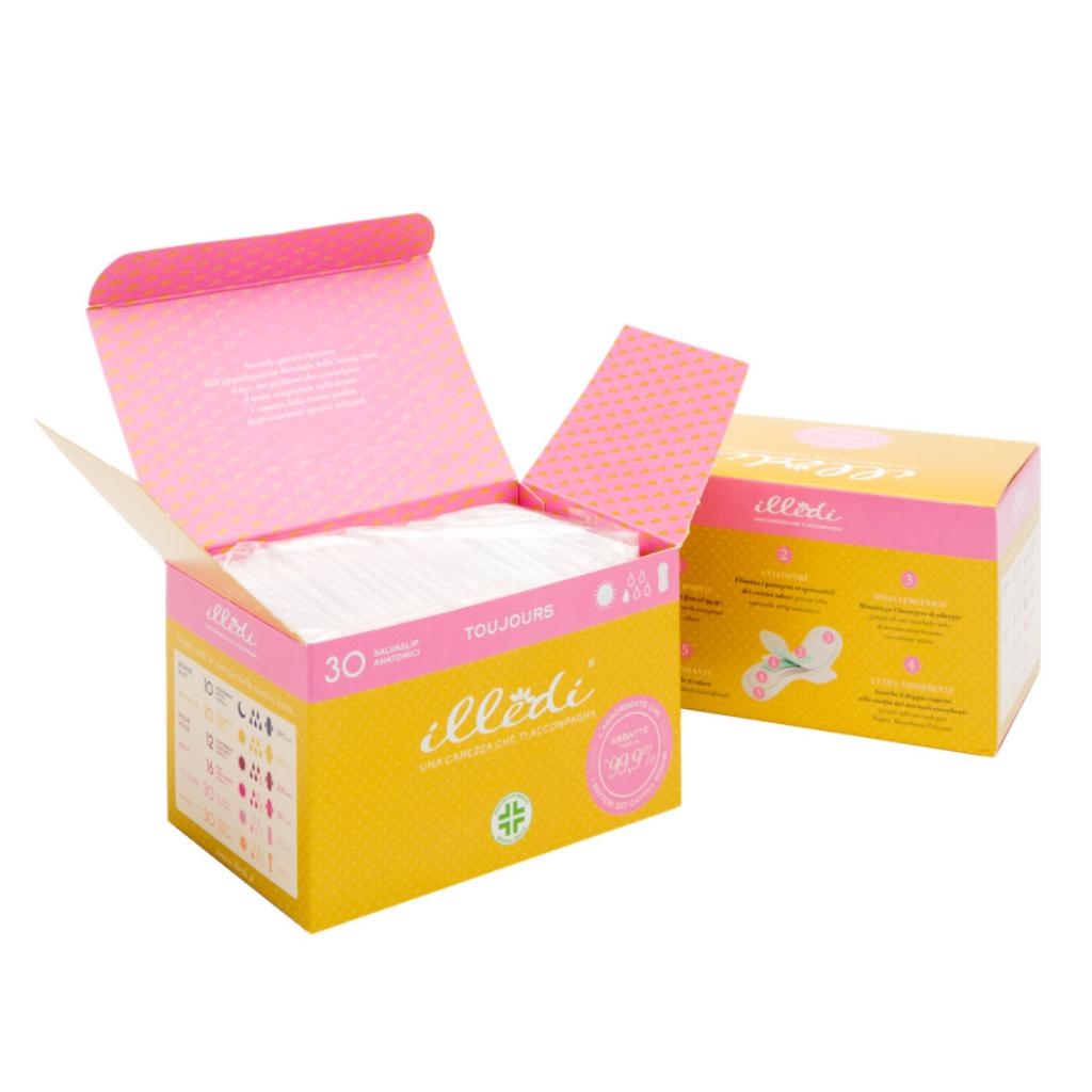 ILLEDI TOUJOURS SALVASLIP ANATOMICI COTONE ORGANIC 30 PEZZI