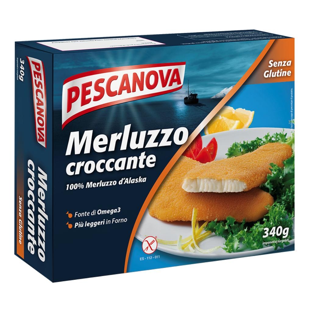 PESCANOVA MERLUZZO CROCCANTE PANATO SURGELATO 3 FILETTI 340 G