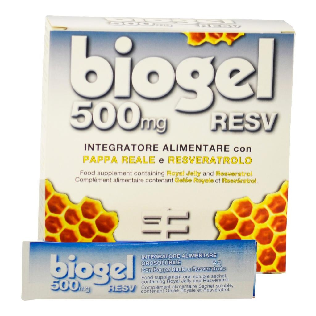 BIOGEL RESV 500MG 15 BUSTINE