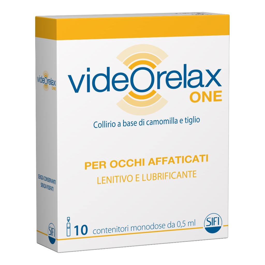COLLIRIO VIDEORELAX ONE LENITIVO E LUBRIFICANTE OCCHI AFFATICATI 10 CONTENITORI MONODOSE 0,5 ML