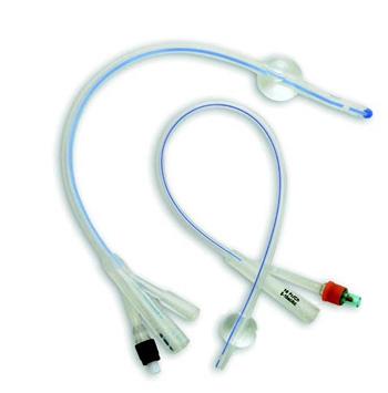 CATETERE FOLEY 2 VIE 100% SILICONE SECURDRAIN CON LINEA RADIO OPACA STANDARD 2 VIE CH20 PALLONCINO 5/10ML PUNTA NELATON ASTUCCIO 1 PEZZO