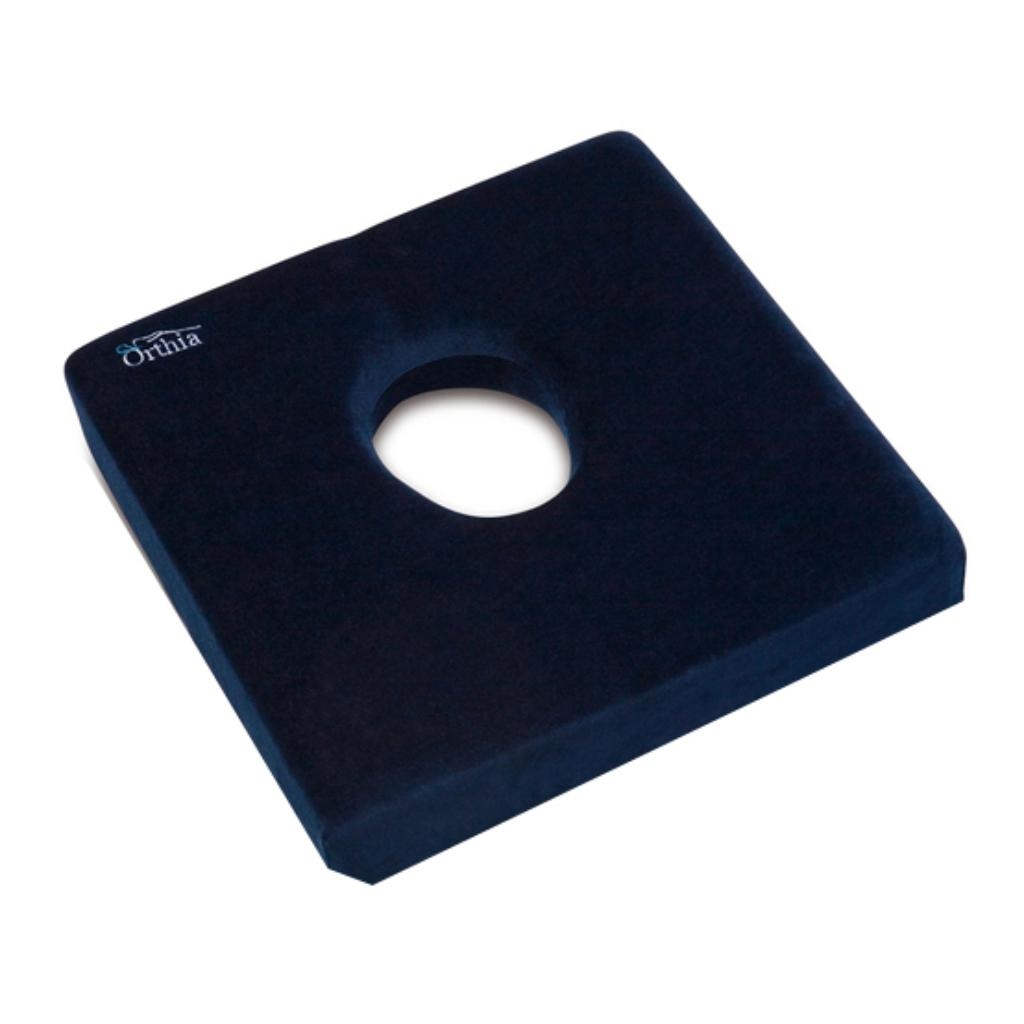CUSCINO QUADRATO ORTHIA 935 CON FORO COTONE BLU