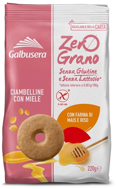 ZEROGRANO FROLLINI CIAMBELLINE MIELE 220 G