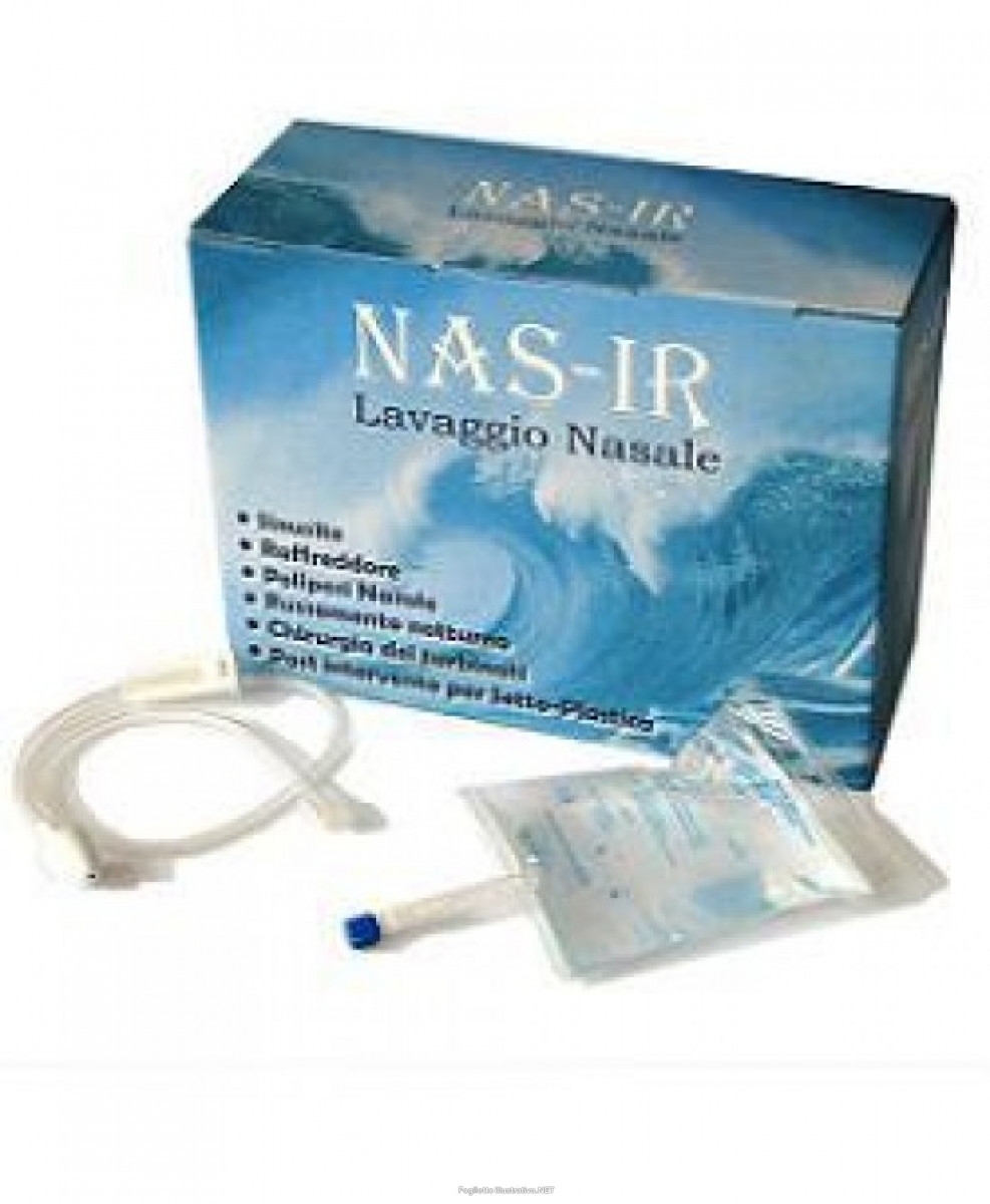 NASIR LAVAGGIO NASALE 5 SACCHE 250 ML DOPPIA VIA PUNTO AGO ISOTONICA + 5 DEFLUSSORI + 1 VENTOSA