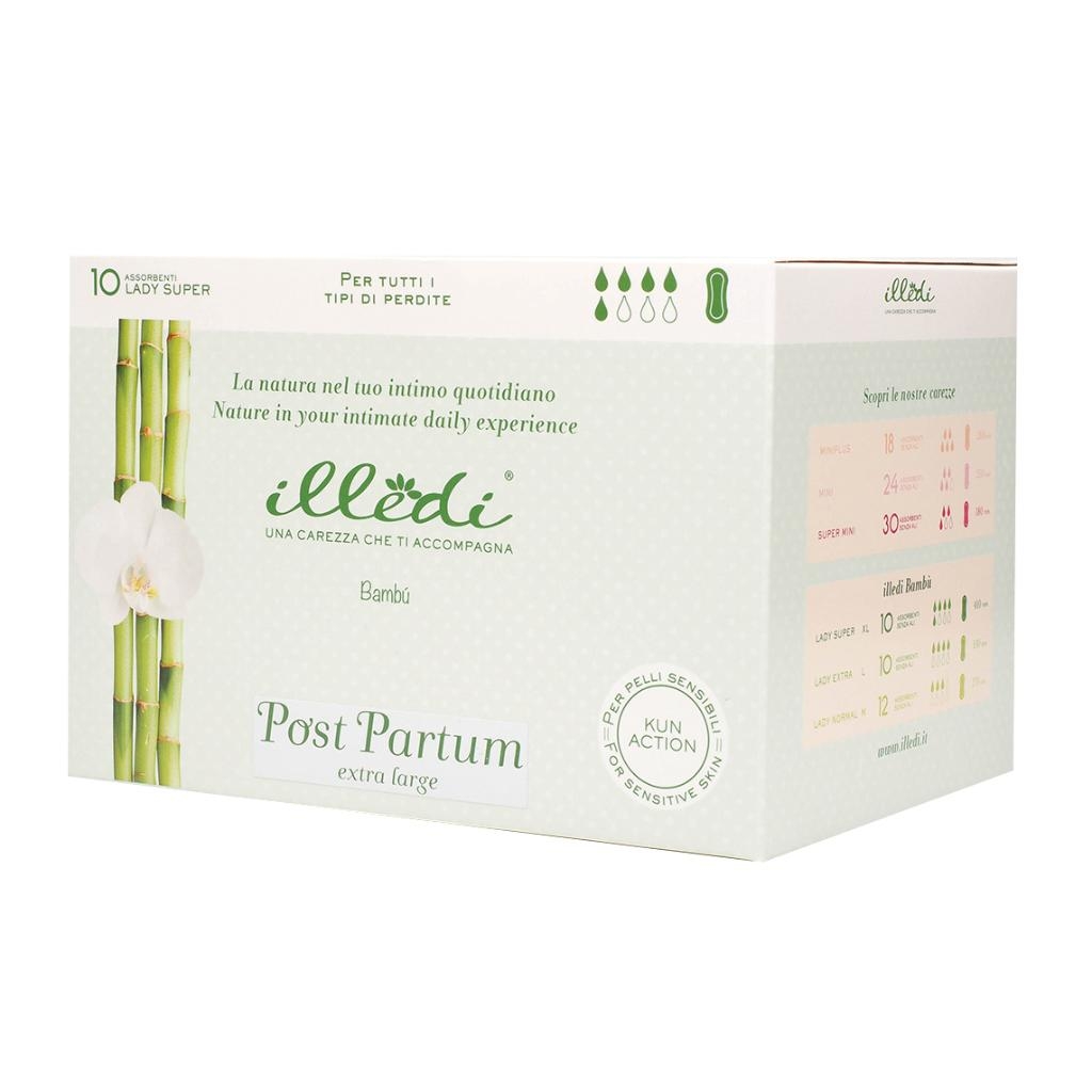 ILLEDI ASSORBENTI LADY SUPER SENZA ALI POST PARTO TAGLIA EXTRALARGE 10 PEZZI