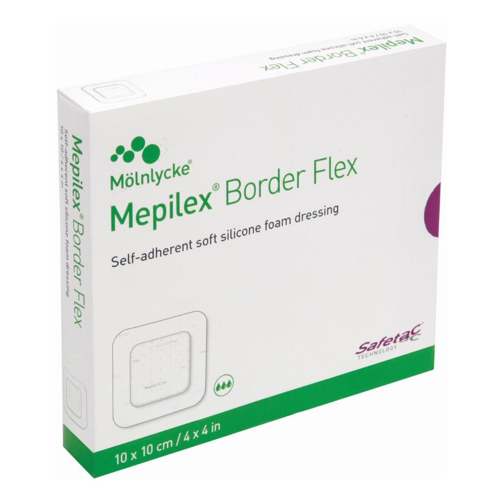 MEDICAZIONE IN SCHIUMA DI POLIURETANO MEPILEX BORDER FLEX ASSORBENTE MULTISITE BORDO INTEGRATO TECNOLOGIA SAFETAC 15X19 CM