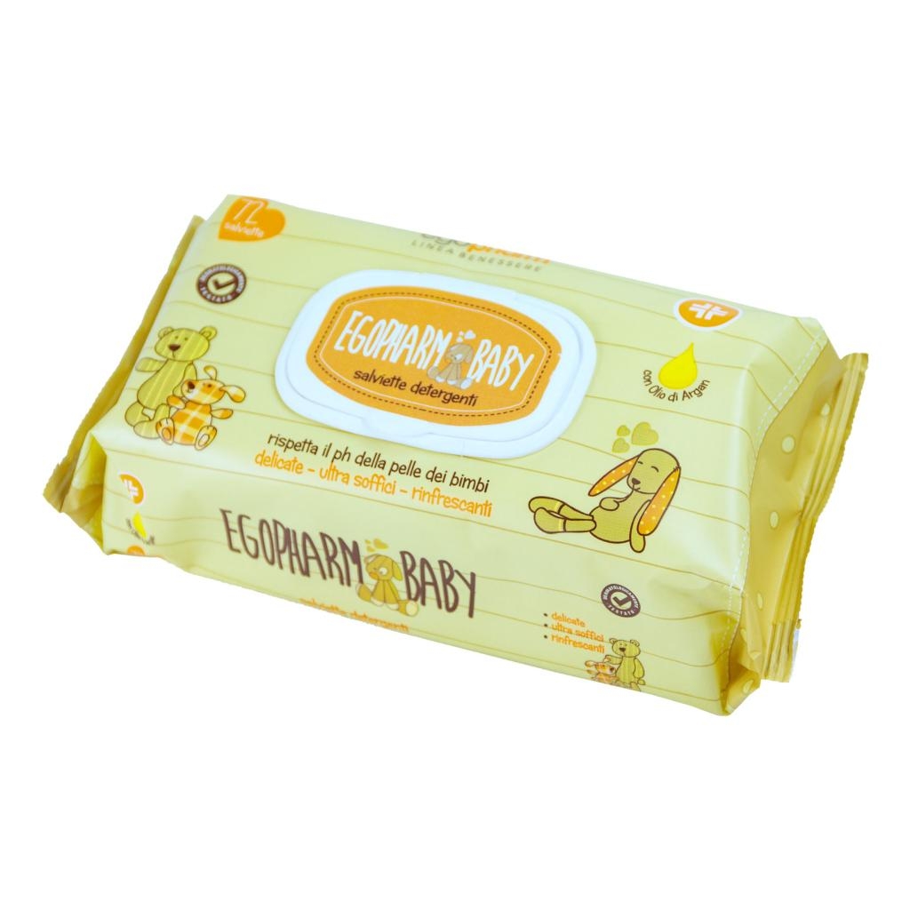 SALVIETTE IMBEVUTE BABY OLIO ARGAN 72 PEZZI