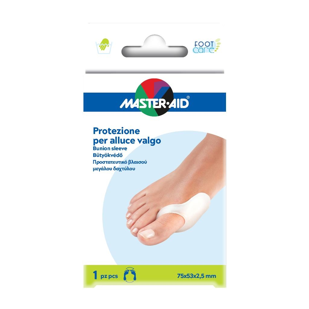 PROTEZIONE IN GEL E TESSUTO MASTER-AID FOOTCARE PER ALLUCE VALGO 1 PEZZO D5