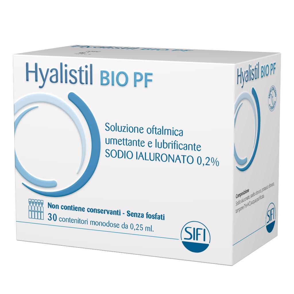 HYALISTIL BIO PF SOLUZIONE OFTALMICA PHOSPHATE FREE MONODOSE A BASE DI ACIDO IALURONICO 0,2% 30 FLACONCINI 0,25 ML