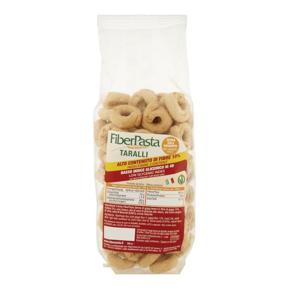 FIBERPASTA TARALLI BASSO INDICE GLICEMICO 250 G