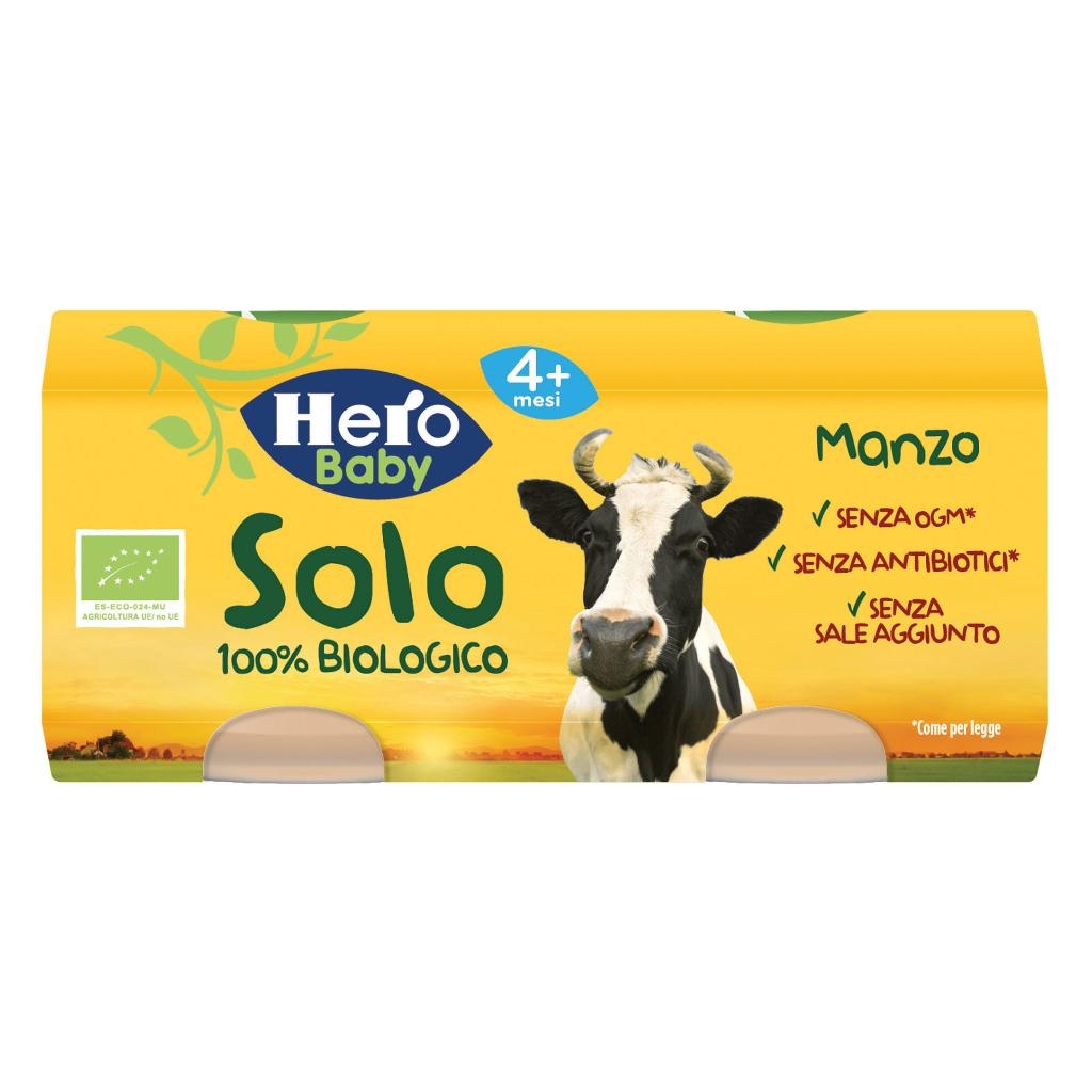 HERO SOLO OMOGENEIZZATO MANZO 100% BIO 2X80G