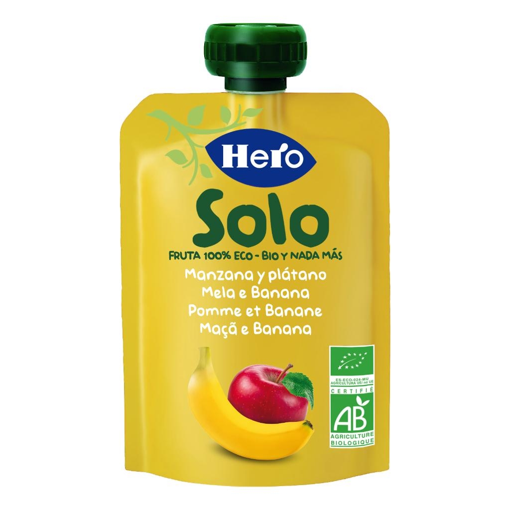 HERO SOLO FRUTTA FRULLATA 100% BIO MELA/BANANA 100 G