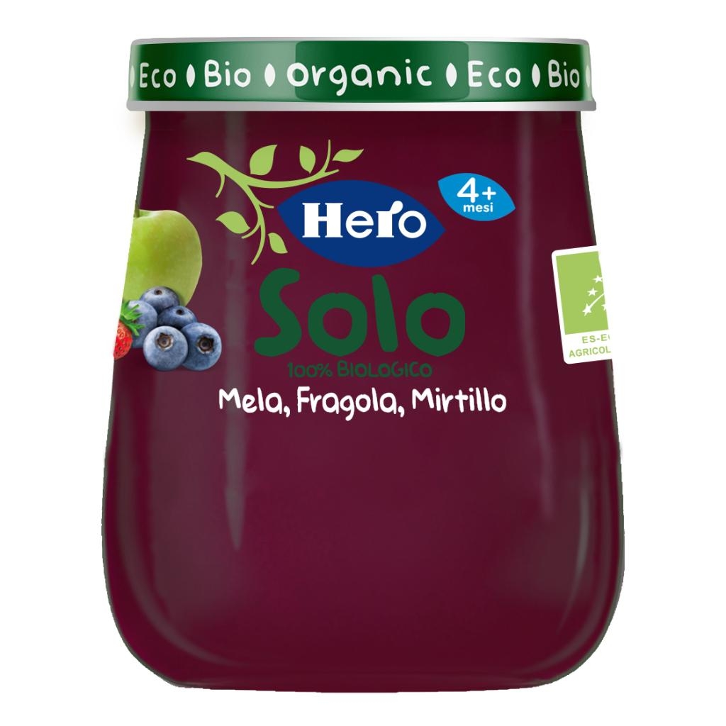 HERO BABY SOLO OMOGENEIZZATO MELA FRAGOLA MIRTILLO 120 G