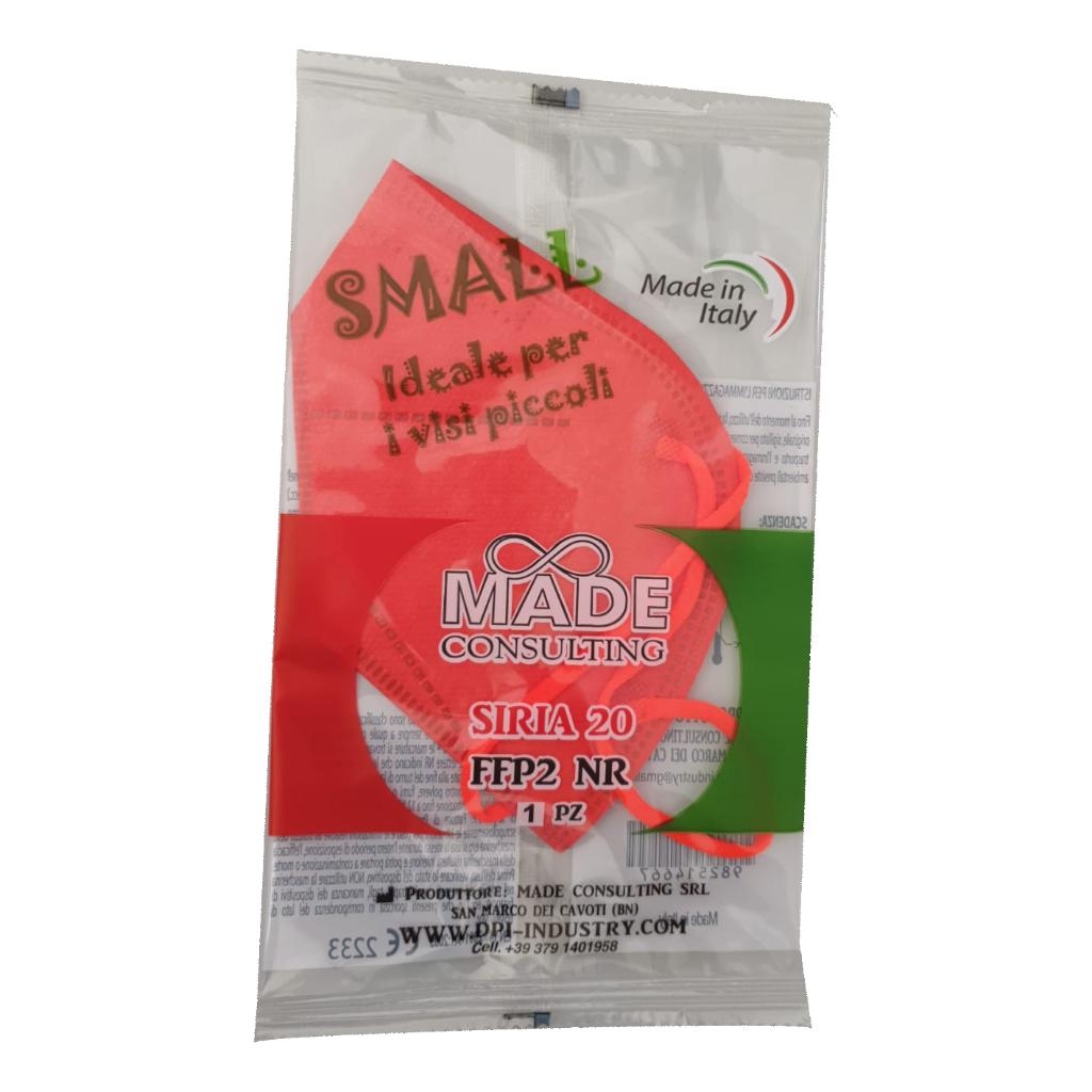 SIRIA 20 SEMIMASCHERINA FILTRANTE FFP2 CORAL SMALL