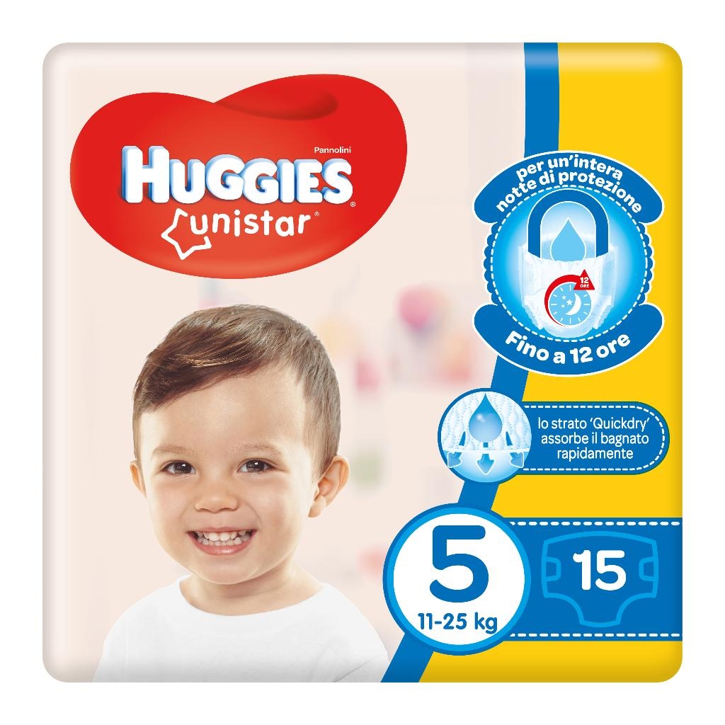 HUGGIES UNISTAR BASE 5 15 PEZZI