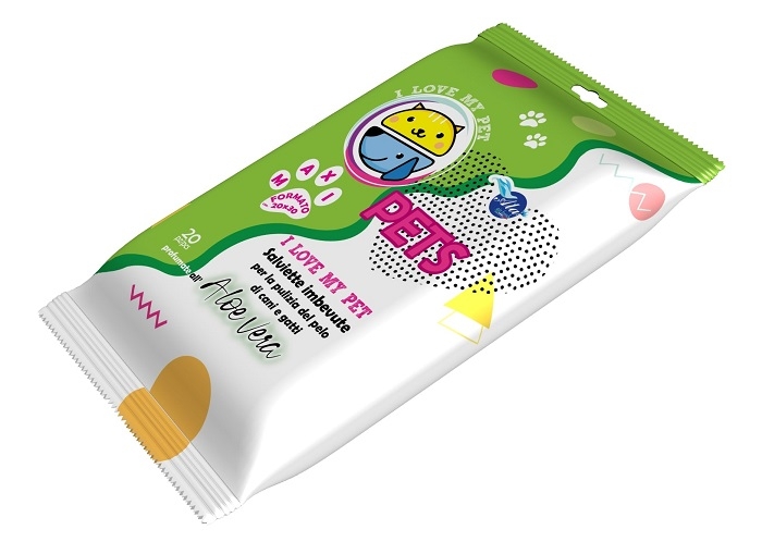 A+CURE I LOVE MY PET SALVIETTE POP-UP ALOE VERA 20 PEZZI RICARICA