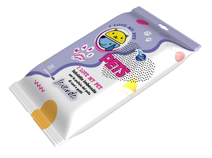 A+CURE I LOVE MY PET SALVIETTE POP-UP LAVANDA 20 PEZZI RICARICA