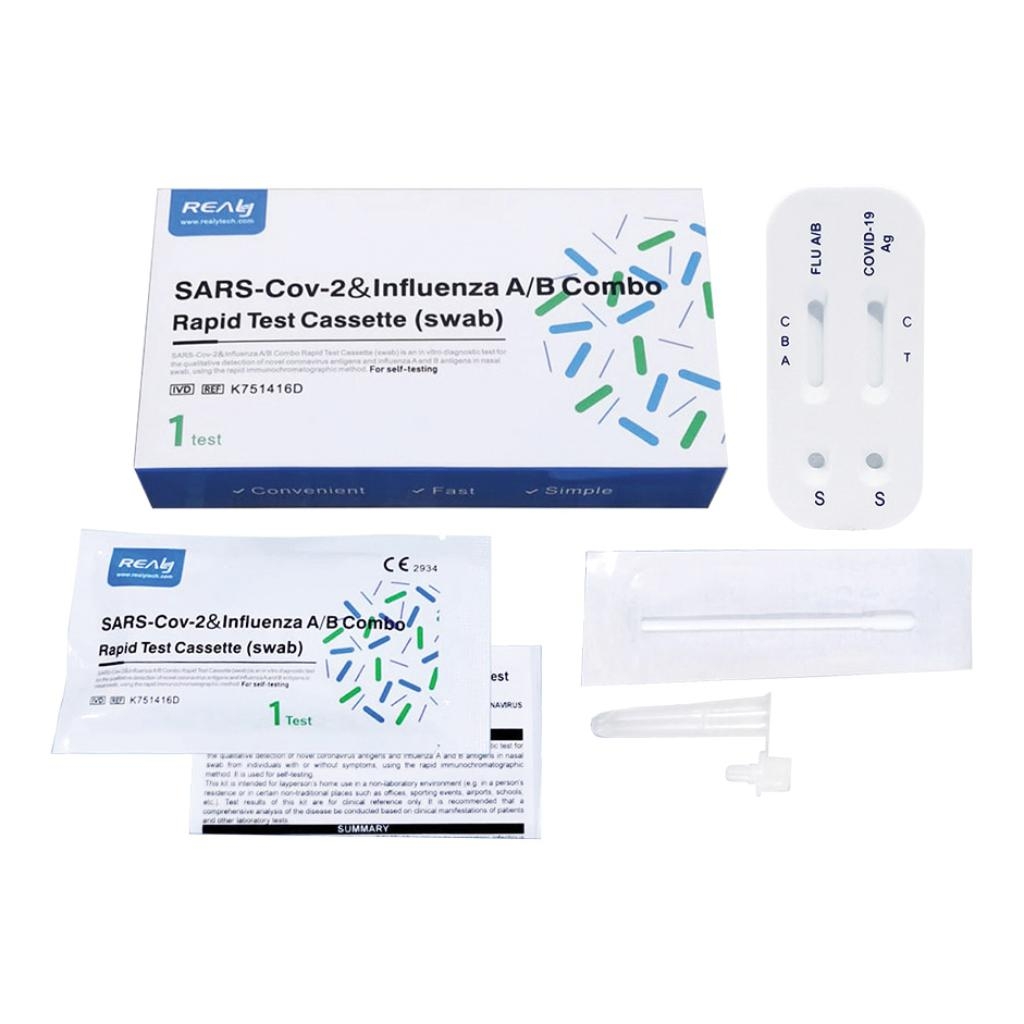 TEST ANTIGENICO RAPIDO COVID-19 REALY AUTODIAGNOSTICO DETERMINAZIONE QUALITATIVA ANTIGENI SARS-COV-2/INFLUENZA A+B IN TAMPONI NASALI MEDIANTE IMMUNOCROMATOGRAFIA