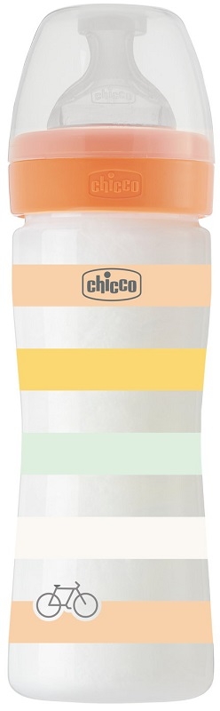 CHICCO BIBERON WB PP ARANCIONE DA 250 ML M SILICONE
