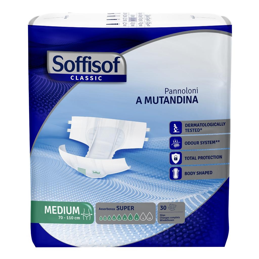 PANNOLONE MUTANDINA SOFFISOF CLASSIC SUPER M 30 PEZZI