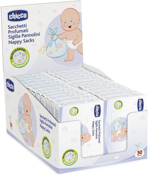 CHICCO SACCHETTI PROFUMATI PANNOLINI 50 PEZZI
