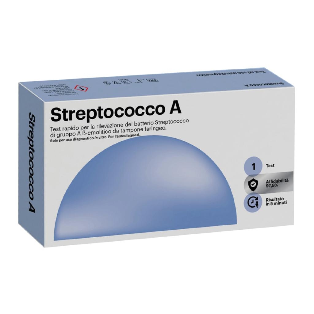 TEST AUTODIAGNOSTICO ONE STEP STREP A RILEVAZIONE QUALITATIVA ANTIGENE STREPTOCOCCO A IN TAMPONE FARINGEO