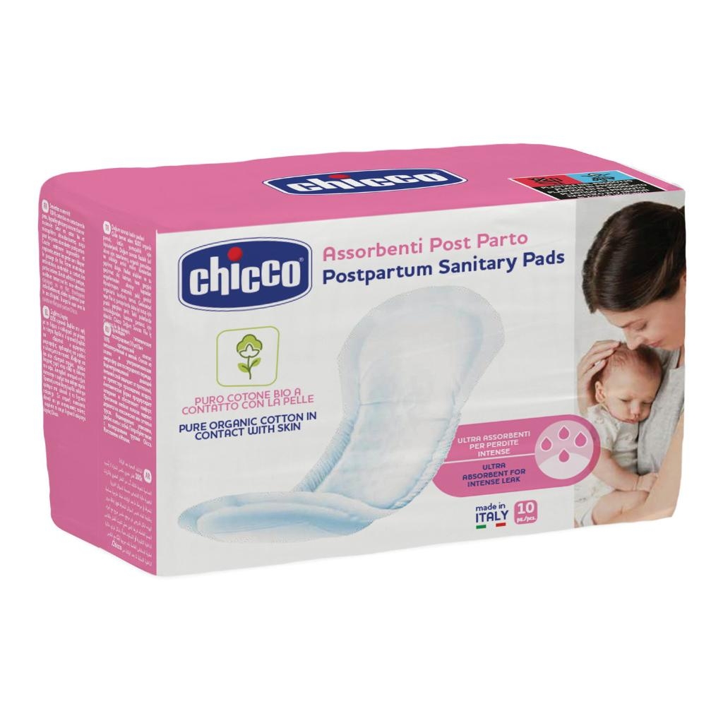 CHICCO ASSORBENTI POSTPARTO BIO COTONE 10 PEZZI