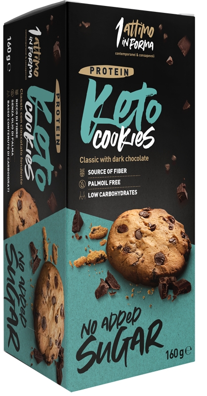 KETO COOKIES CLASSIC DARK CHOCOLATE 160 G