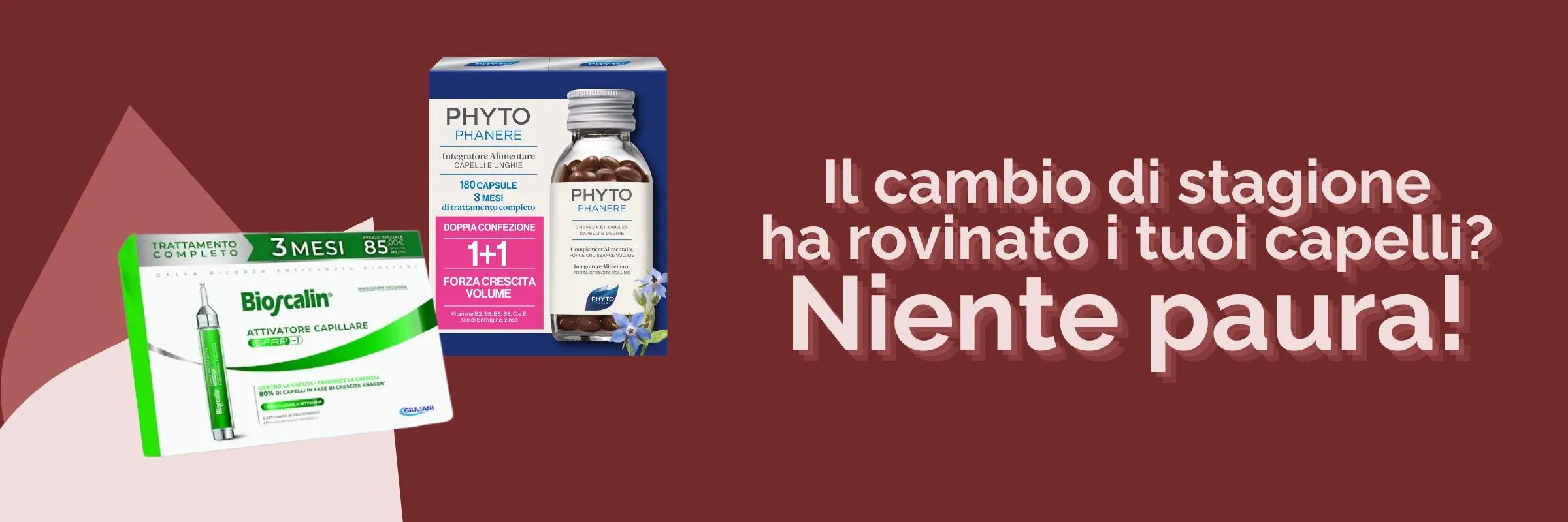 Rinforza i capelli in autunno con Bioscalin e Phyto Phanere | Farma27