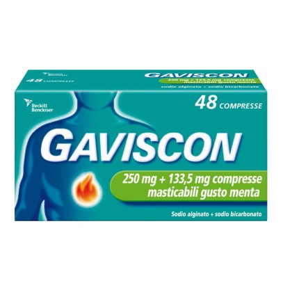 GAVISCON 48CPR MENT250+133,5MG